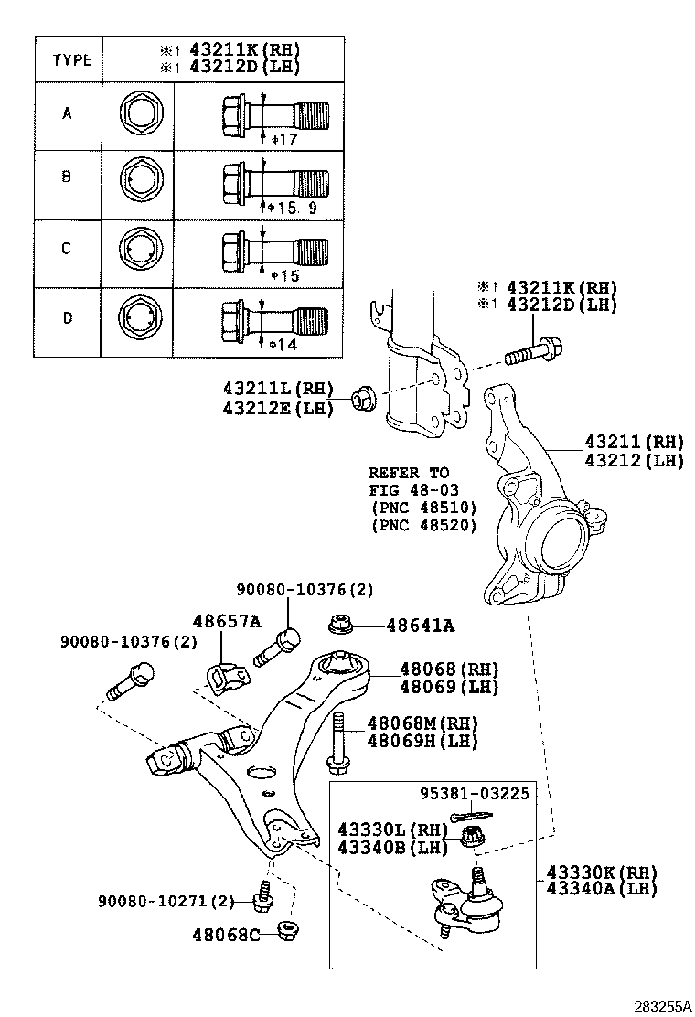 TOYOTA 43340-09040 - Articulatie sarcina / ghidare parts5.com