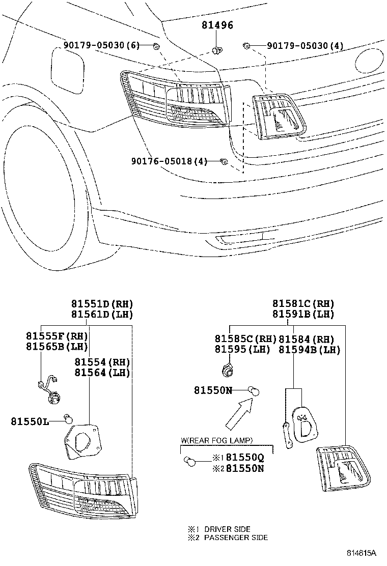 TOYOTA 90981-WF003 - Hõõgpirn, udu / tagatuli parts5.com