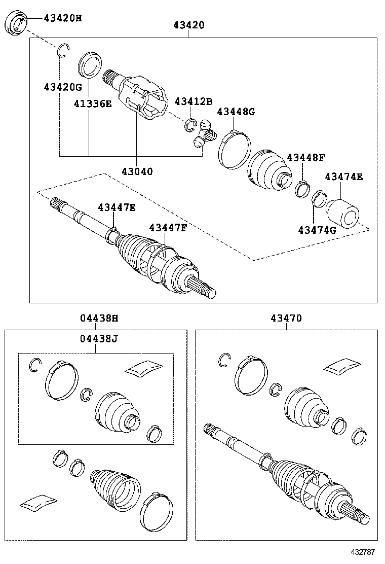 TOYOTA 04428-05240 - Manžetna, pogonsko vratilo parts5.com