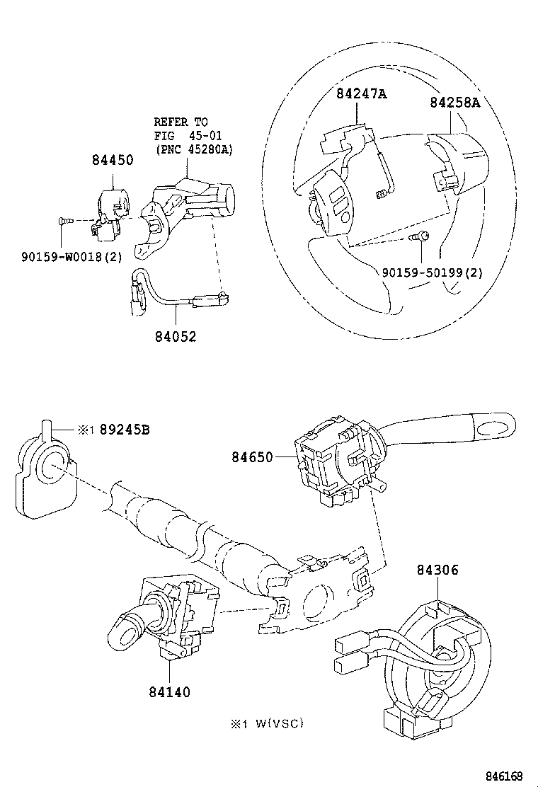 TOYOTA 89245 02020 - Senzor unghi bracaj parts5.com