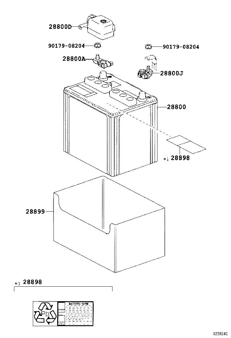 TOYOTA 288000N030 - Starterbatterie parts5.com