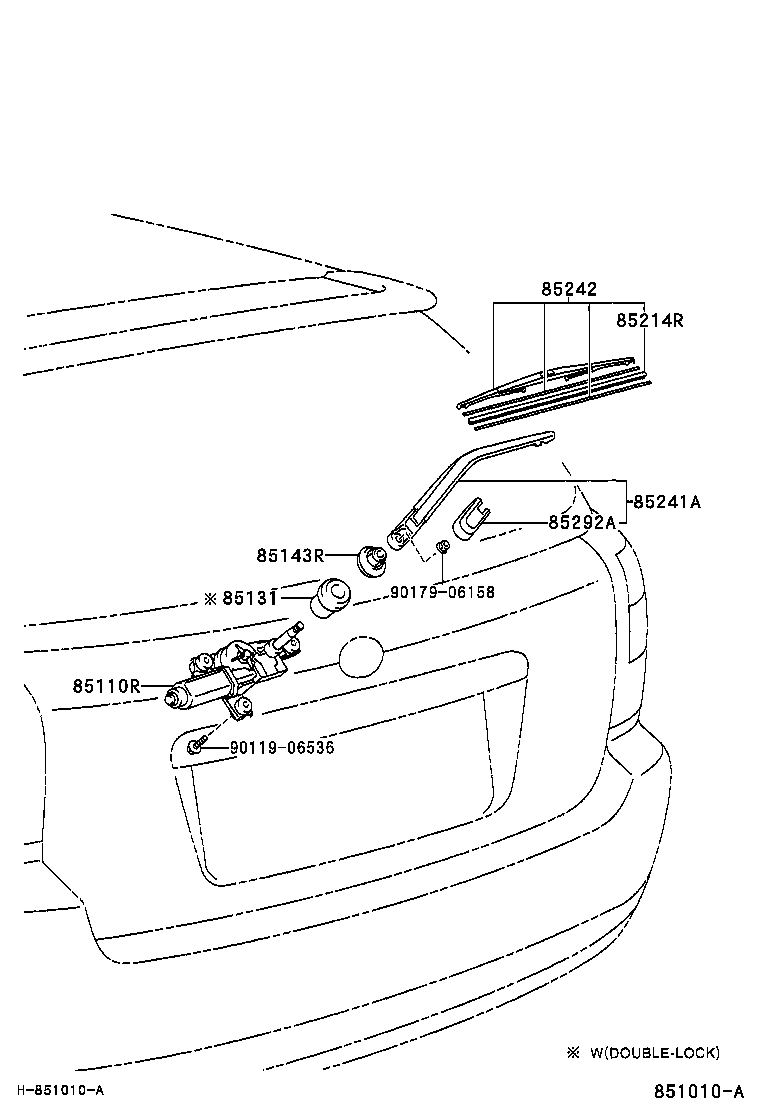 TOYOTA 85242-02020 - Щетка стеклоочистителя parts5.com