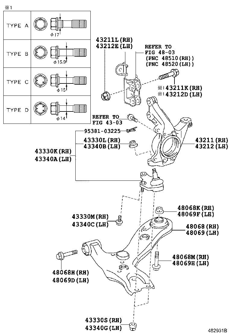 TOYOTA 43330-09630 - Kande / juhtliigend parts5.com