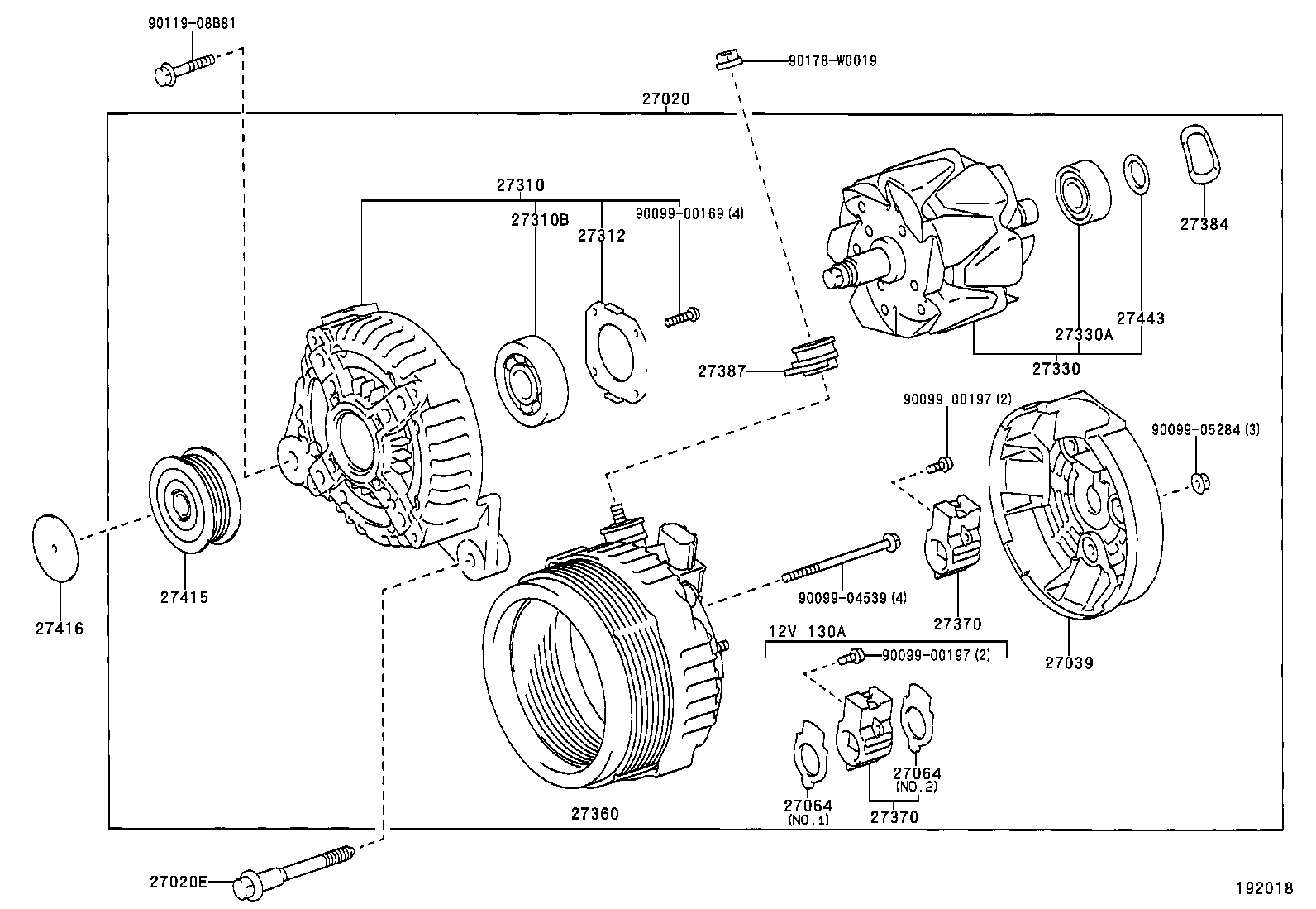 TOYOTA 27060-27090 - Alternatör parts5.com