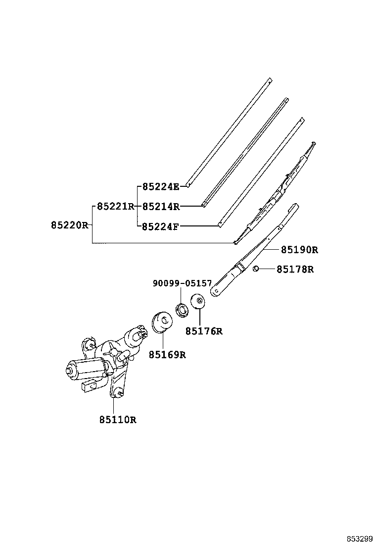 TOYOTA 8524230040 - Silecek süpürgesi parts5.com