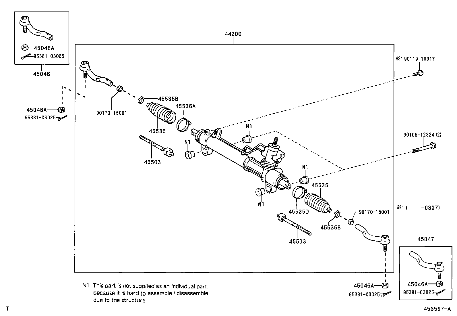 TOYOTA 45047-49025 - Końcówka drążka kierowniczego poprzecznego parts5.com