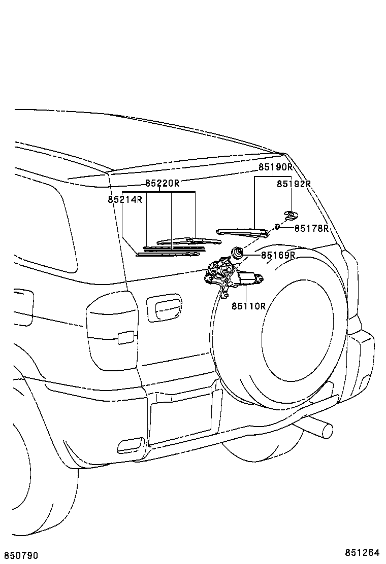 TOYOTA 85242-42020 - Törlőlapát parts5.com