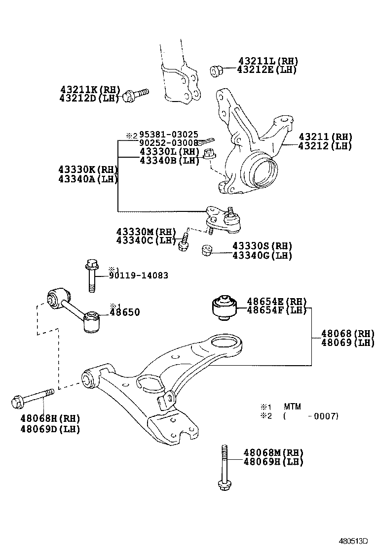 TOYOTA 48061-05010* - Suport,trapez parts5.com