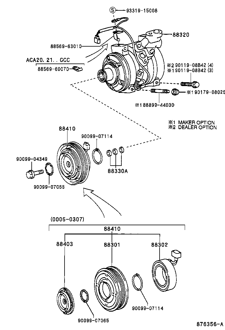 TOYOTA 88320-42080 - Compressor, air conditioning parts5.com