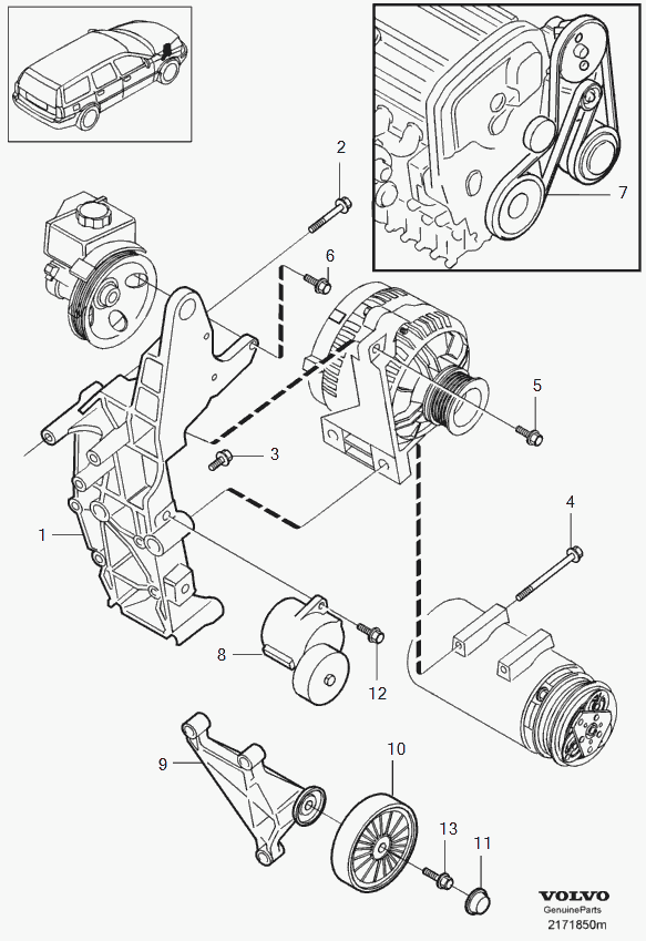 VOLVO ASIA 31251250 - Intinzator curea, curea distributie parts5.com