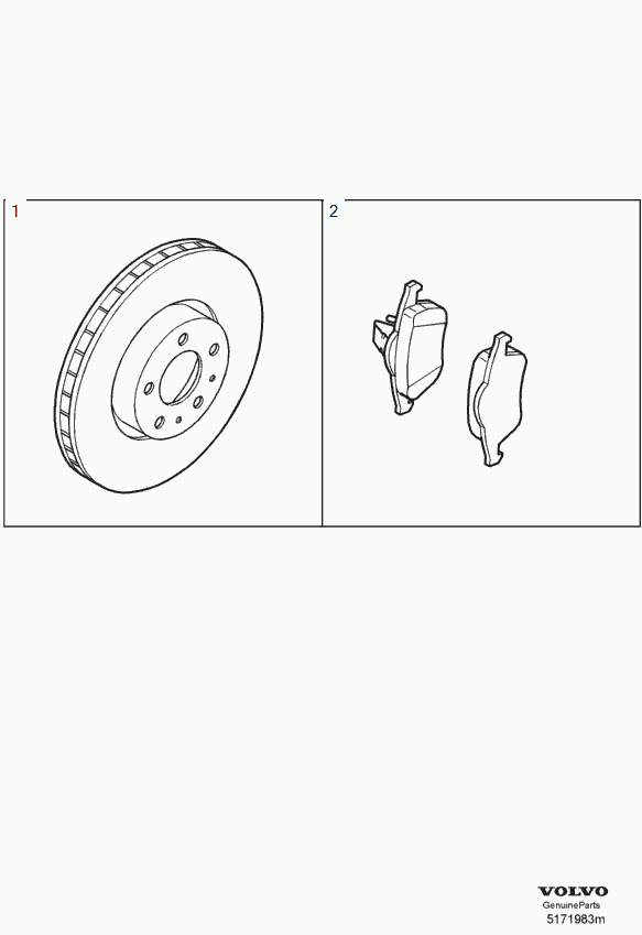 Volvo 30648382 - Zestaw klocków hamulcowych, hamulce tarczowe parts5.com