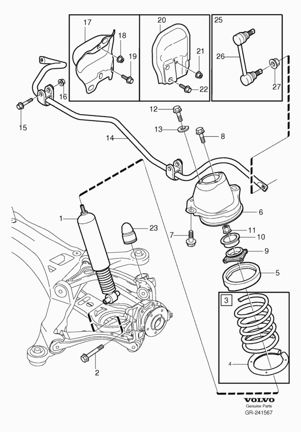 Volvo 9157115 - Omejilni odbojnik, vzmetenje parts5.com