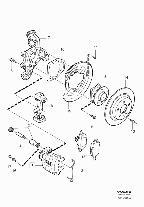 Volvo 8251313 - Brzdový strmeň parts5.com