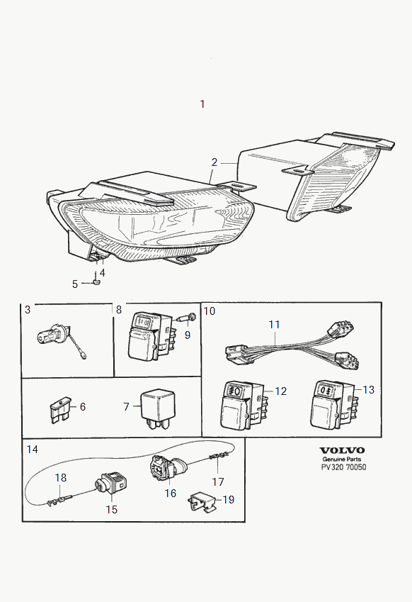 Volvo 989814 - Bulb, cornering light parts5.com