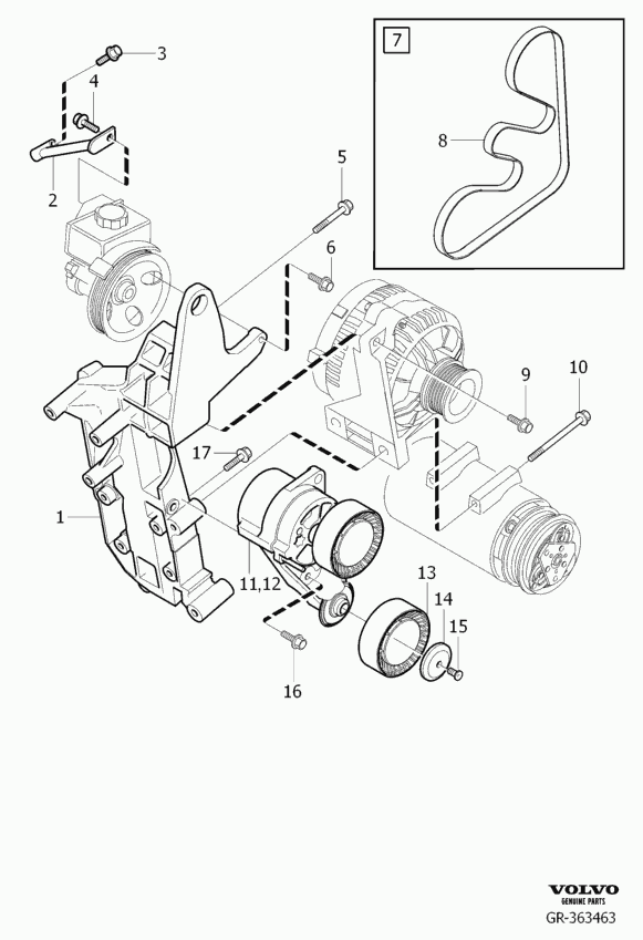 Volvo 31251251 - Tensor de correa, correa poli V parts5.com