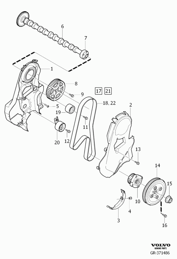 Volvo 31339542 - Rola intinzator,curea distributie parts5.com