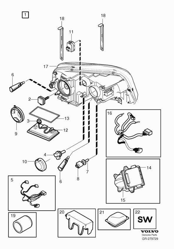 Volvo 989750 - Sijalica, far za maglu parts5.com