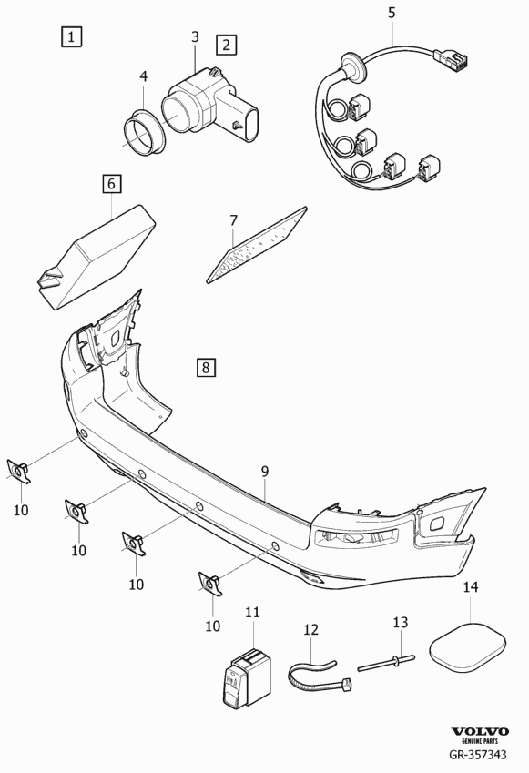 Volvo 31341637 - Capteur, parctronic parts5.com