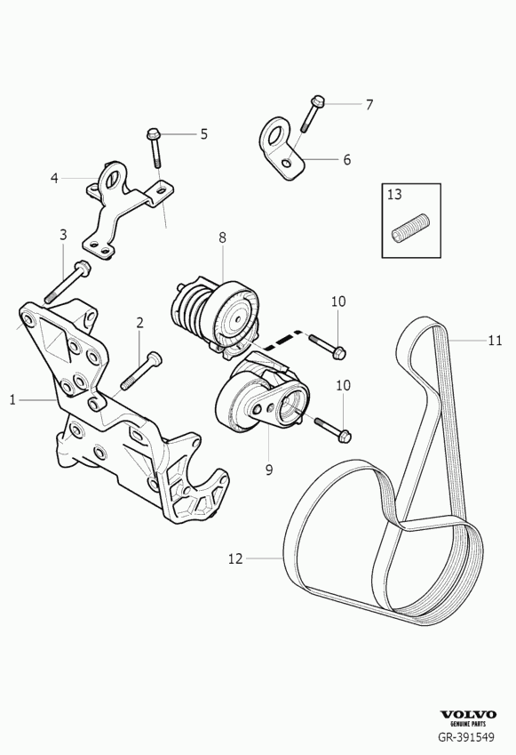 Volvo 30777530 - Klinasti rebrasti kaiš parts5.com