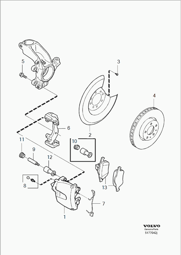 Volvo 30742030 - Komplet pločica, disk-kočnica parts5.com