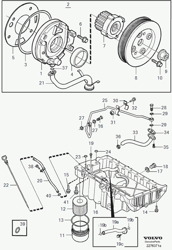 Volvo 18 671 - Rondelle d'étanchéité, vis de vidange d'huile parts5.com