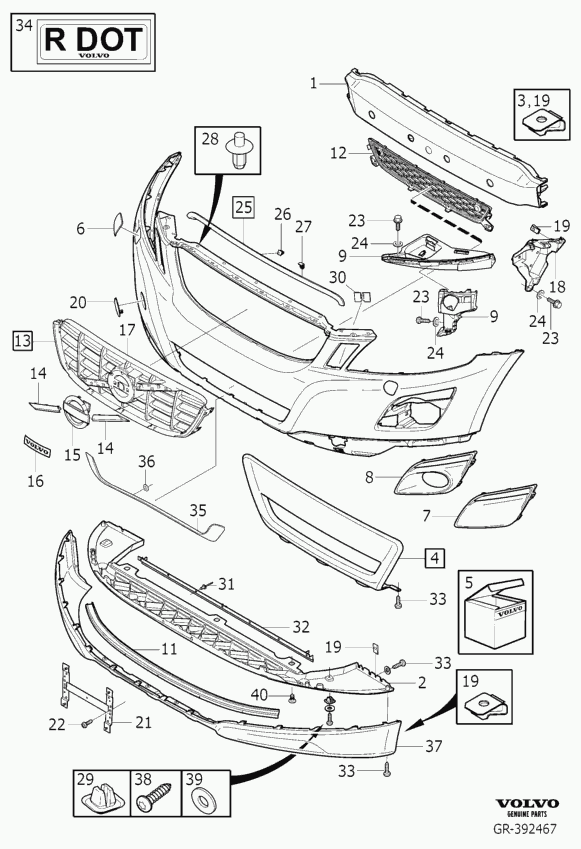 Volvo 30796427 - Emblema radiator parts5.com