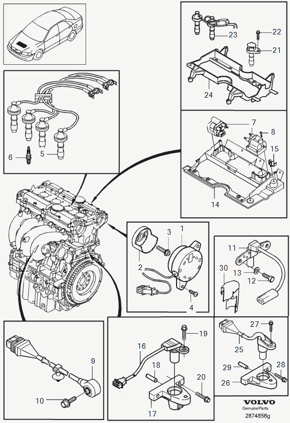 Volvo 272207 - Zapalovací svíčka parts5.com