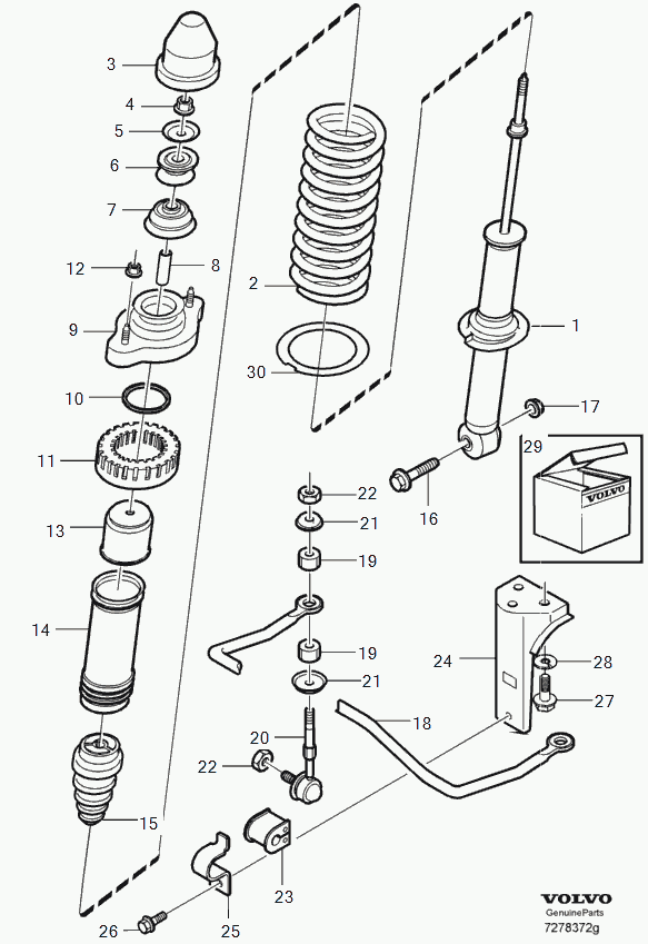 Volvo 30870317 - Bearing Bush, stabiliser parts5.com