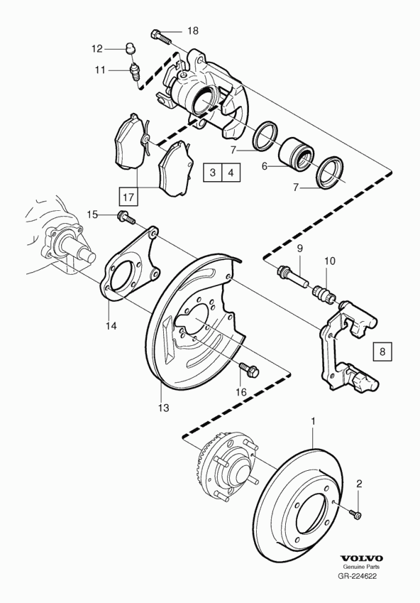 Volvo 30863321 - Javítókészlet, féknyereg parts5.com