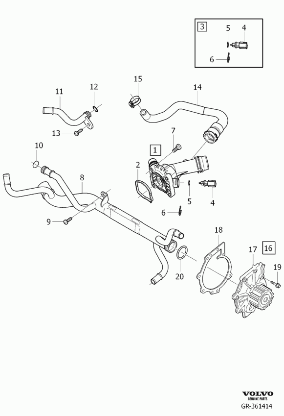 Volvo 3 129 355 6 - Termostato, refrigerante parts5.com