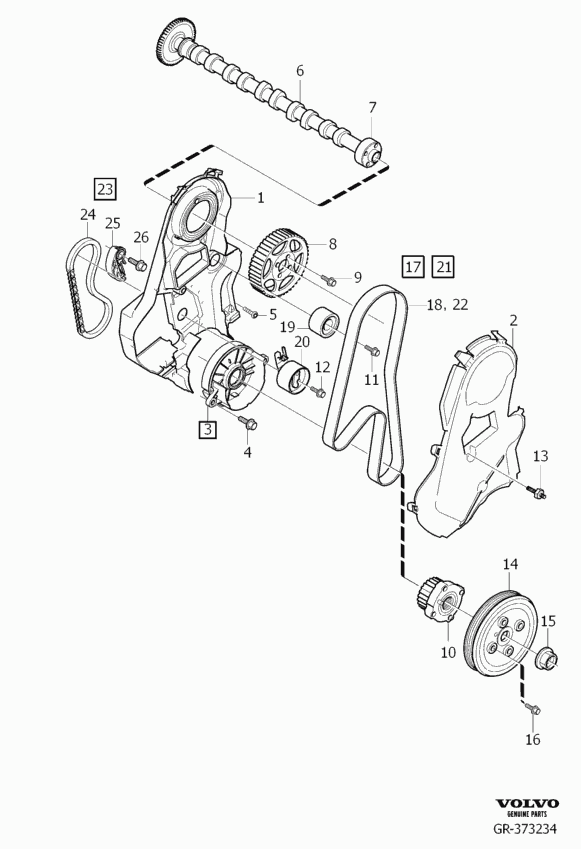 Volvo 31293007 - Akselitiiviste, kampiakseli parts5.com