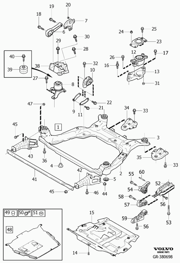 Volvo 30793322 - Uležištenje, motor parts5.com