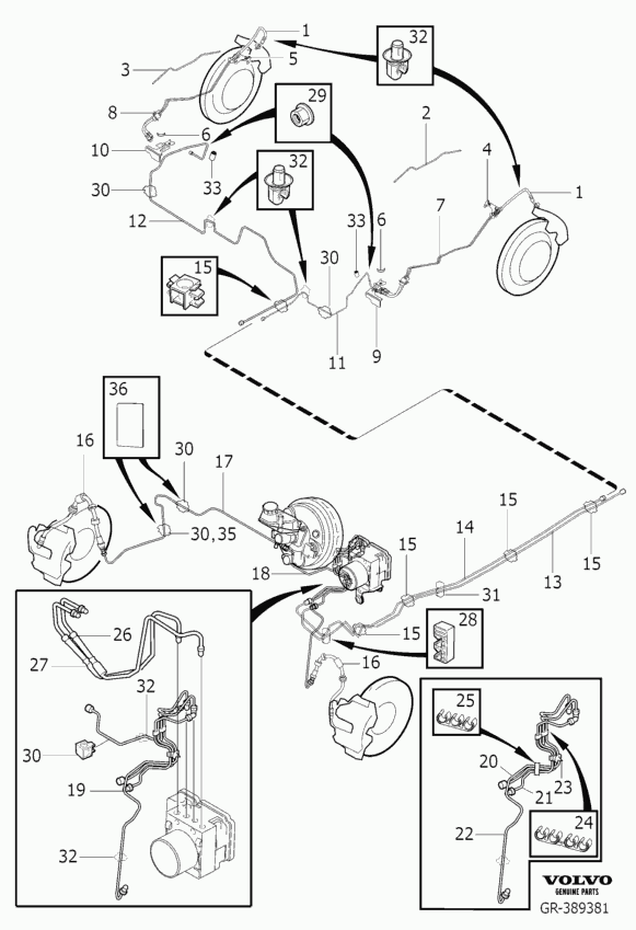 Volvo 30793955 - Brake Hose parts5.com