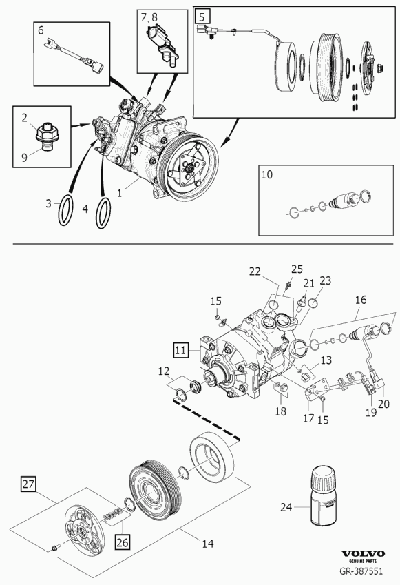 Volvo 36002585 - Compresor, climatizare parts5.com