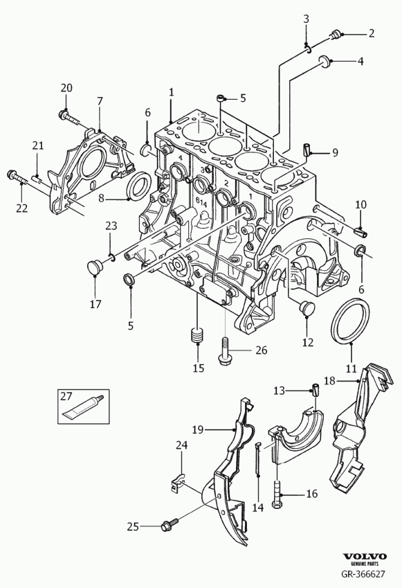 Volvo 30725877 - Anillo retén, cigüeñal parts5.com