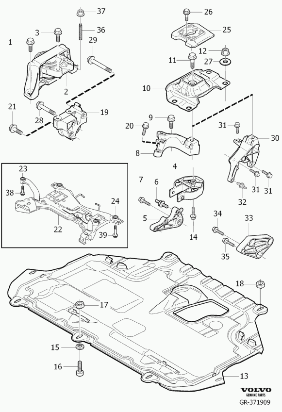 Volvo 31359779 - Έδραση, μηχαν. κιβ. ταχυτήτων parts5.com