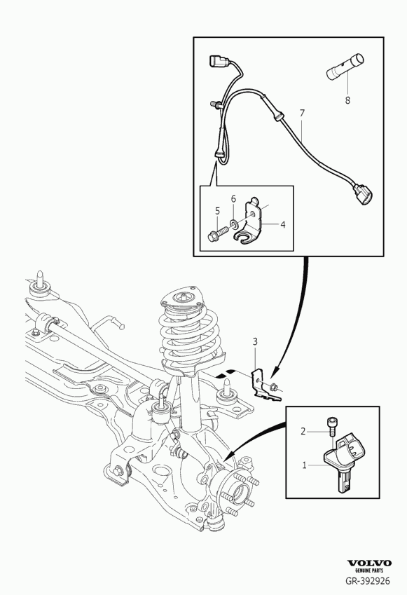 Volvo 9 475 557 - Senzor, stevilo obratov kolesa parts5.com