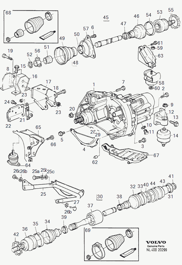 Volvo 3270528 - Burduf cauciuc, articulatie planetara parts5.com