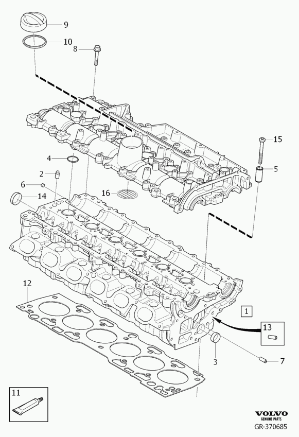 Volvo 1 161 059 - Junta, depósito de aceite parts5.com