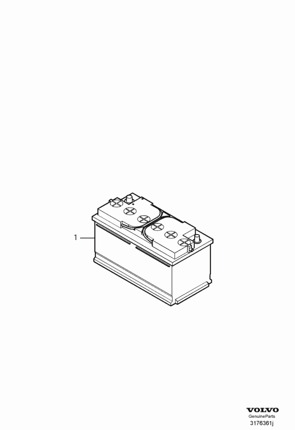 Volvo 30772211 - Baterie de pornire parts5.com