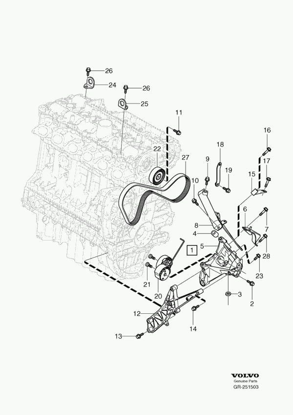 Volvo 31251046 - Correa trapecial poli V parts5.com