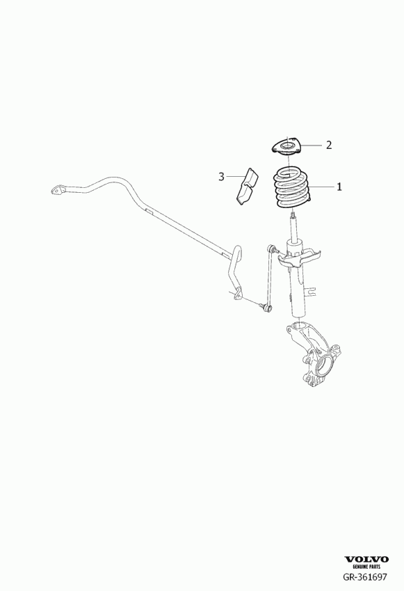 Volvo 30681546 - Cojinete columna suspensión parts5.com