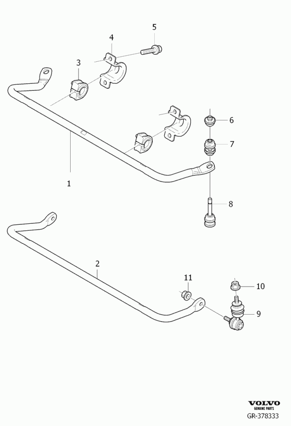 Volvo 30714683 - Cuzinet, stabilizator parts5.com