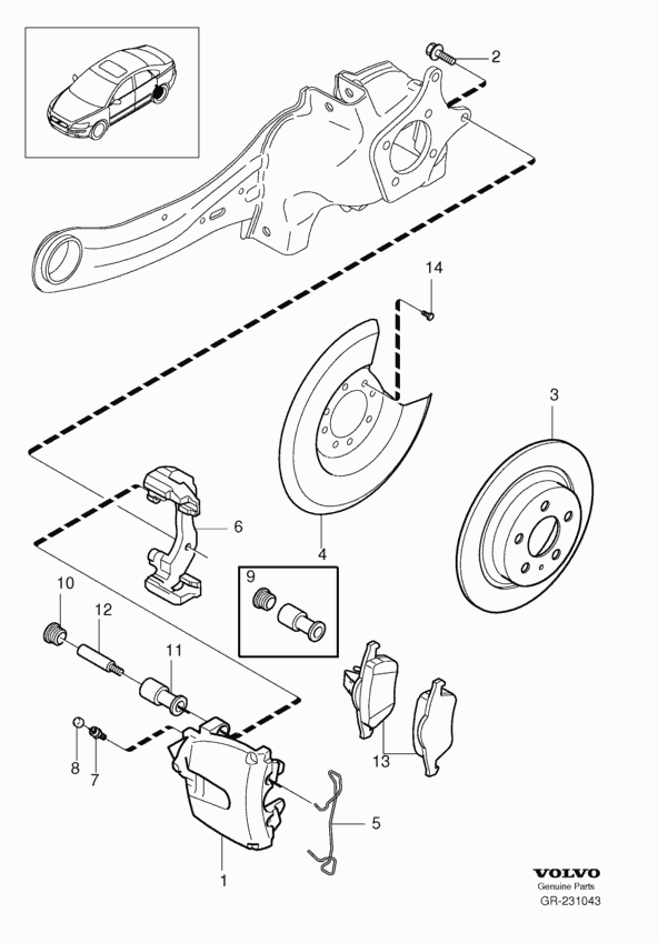 Volvo 30666833 - Kompletni pribor,torna obloga kolutne zavore parts5.com