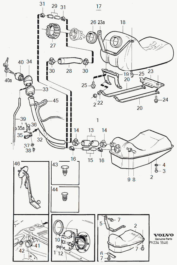 Volvo 1 129 133 - Korek wlewu paliwa parts5.com