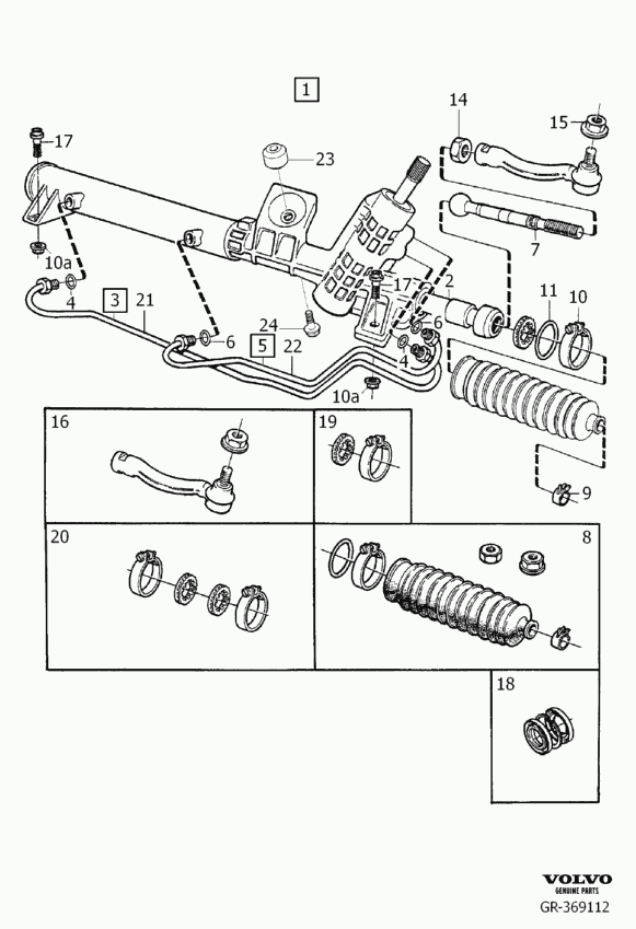 FORD 9191409 - Zestaw osłon, układ kierowniczy parts5.com