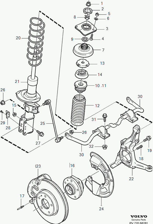 VOLVO ASIA 985930 - Repair Kit, wheel suspension parts5.com