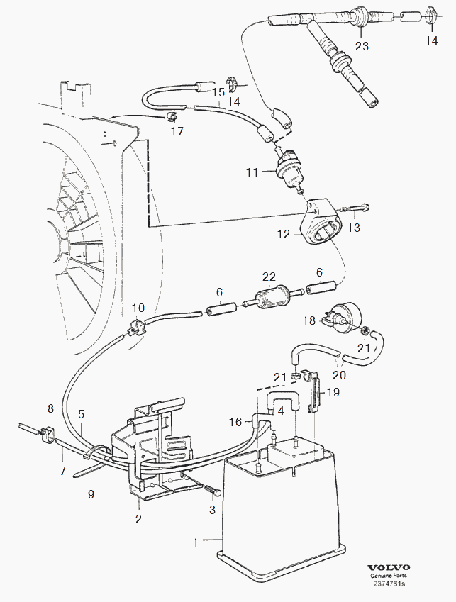 Volvo 9186744 - Palivový filtr parts5.com