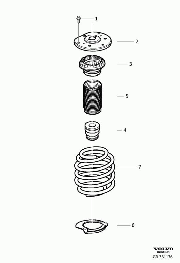 Volvo 31277826 - Rolling Bearing, suspension strut support mounting parts5.com