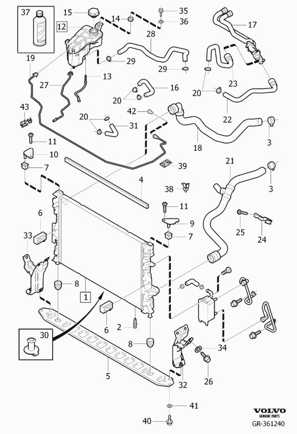 Volvo 31368059 - Радиатор, охлаждение двигателя parts5.com